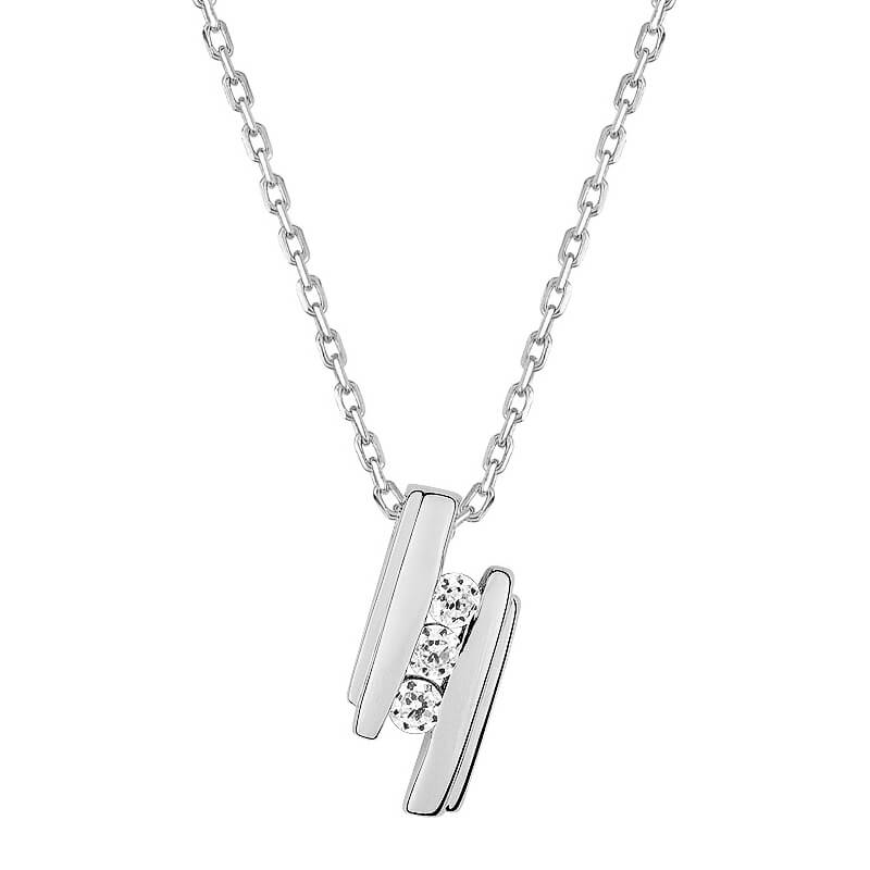 Collier Femme Argent 3 Oxydes