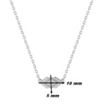 Collier Femme Argent et Oxydes au design moderne, dimensions