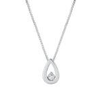 Collier Femme Argent Goutte et Oxyde
