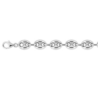 Chaine grain de café Argent creux