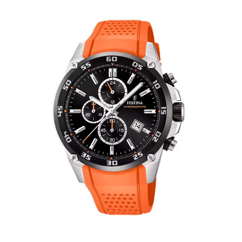 Montre FESTINA Homme F20330/4 caoutchouc orange chronographe