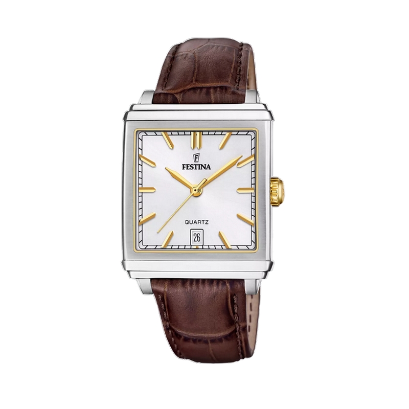 Montre FESTINA F20681/4 rectangulaire Homme cuir marron
