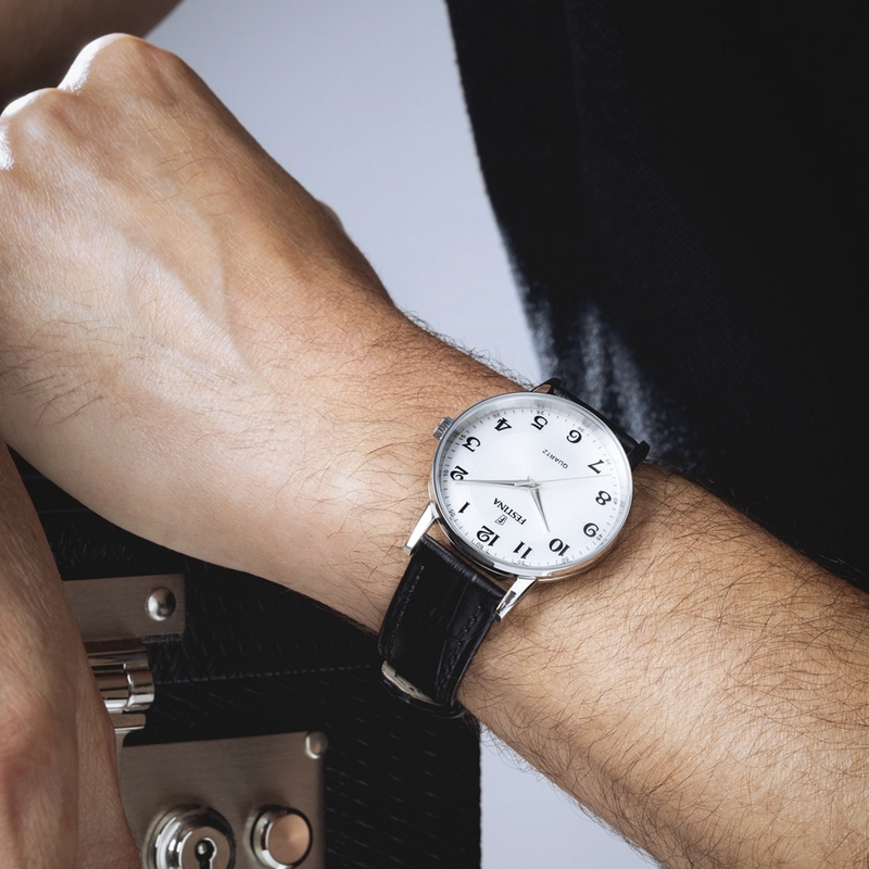 Montre FESTINA Homme F20690/1 cuir noir portée