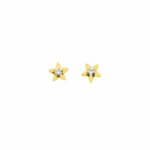 Boucles d’oreilles Étoile Or jaune et Oxydes