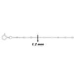 Chaîne fantaisie Femme Argent 1.2 mm : finesse délicate et élégance lumineuse, largeur