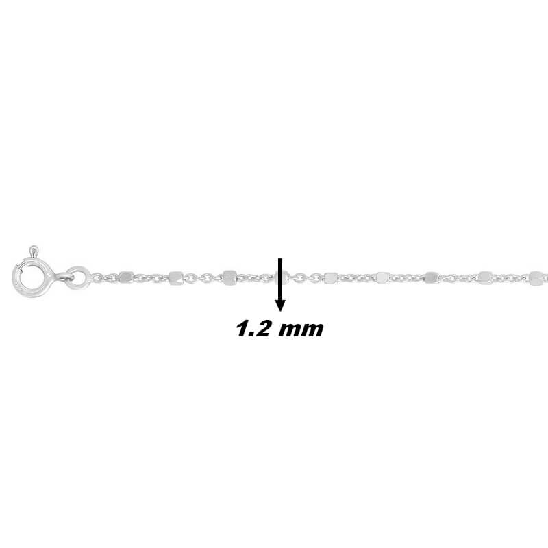 Chaîne fantaisie Femme Argent 1.2 mm : finesse délicate et élégance lumineuse, largeur
