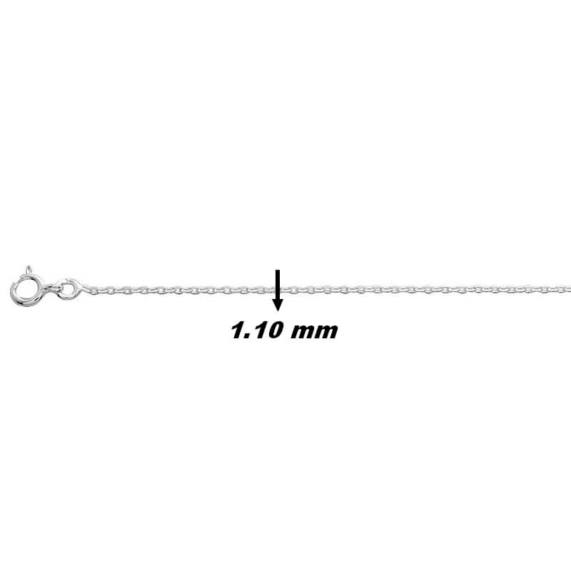 Chaîne Femme Forçat Argent 1.10 mm , largeur