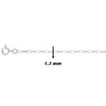 Chaine femme forçat rectangle argent 1.3 mm : l’équilibre parfait entre finesse et présence, largeur