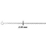 Chaîne homme forçat argent 2.5 mm – longueur 55 cm idéale. Solide, élégante et moderne. Parfaite au quotidien. Livraison rapide., largeur