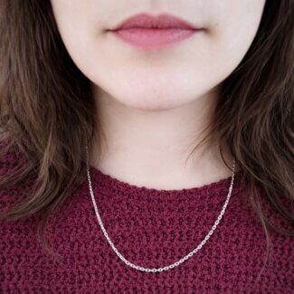 Chaîne forçat Argent mixte 2.15 mm, portée femme