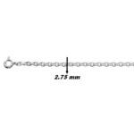 Chaîne Forçat Mixte Argent 2.75 mm – Le Style Affirmé au Quotidien, largeur