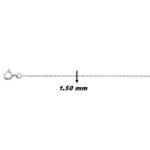 Chaîne Femme Forçat Argent 1.50 mm – Élégance Fine & Intemporelle, largeur.