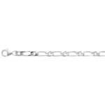 Chaîne Homme Alternée 1+1 Argent 4 mm 55 cm – Style Moderne et Masculin