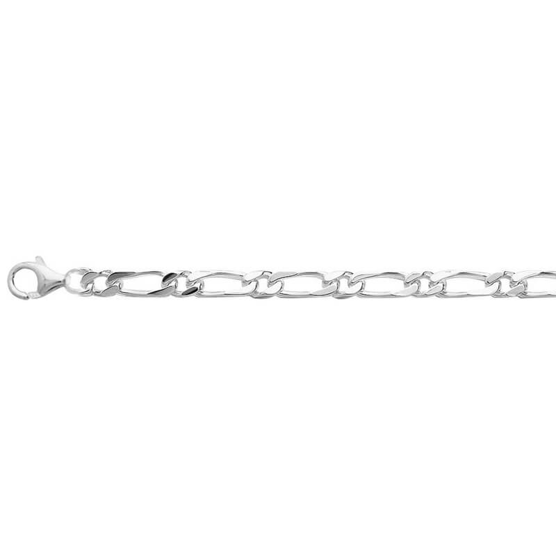 Chaîne Homme Alternée 1+1 Argent 4 mm 55 cm – Style Moderne et Masculin