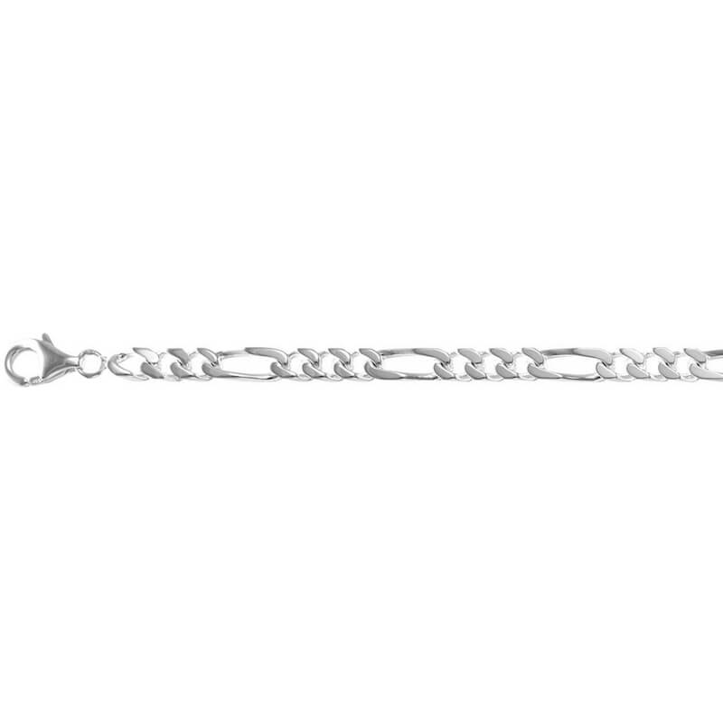 Chaîne maille alternée 1+3 Homme Argent 4 mm – Élégance moderne et style affirmé