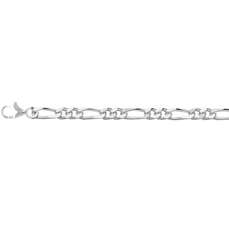 Chaîne Homme alternée 1+2 Argent 4 mm
