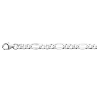 Chaîne Homme alternée Argent 4.5 mm – Style Moderne et Élégance Masculine