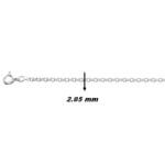Chaîne Femme Forçat Argent 2.05 mm, largeur