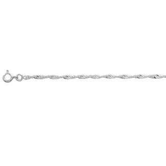 Chaîne femme Singapour argent 2.1 mm : éclat torsadé et élégance lumineuse