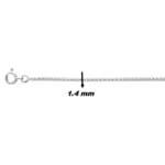 Chaîne Femme Vénitienne Argent 1.4 mm – Finesse Structurée et Élégance Moderne, largeur
