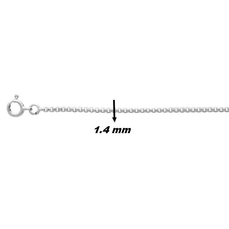 Chaîne Femme Vénitienne Argent 1.4 mm – Finesse Structurée et Élégance Moderne, largeur