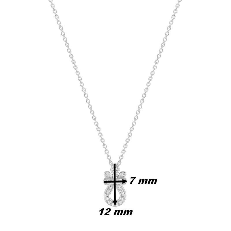 Collier Or blanc Diamants ROBBEZ MASSON, dimensions