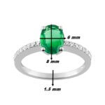 Bague Or blanc, Emeraude Diamants CHRISTIAN BERNARD, dimensions