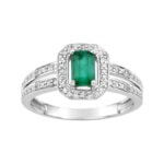 Bague Femme Or blanc, Emeraude Diamants CHRISTIAN BERNARD