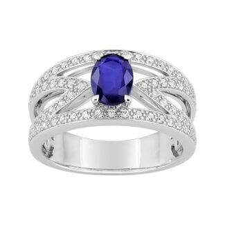 Bague Or blanc, Diamants et Saphir ROBBEZ MASSON