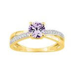 Bague Or jaune, Améthyste et Oxydes ROBBEZ MASSON