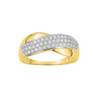 Bague croisée Or jaune et Oxydes ROBBEZ MASSON