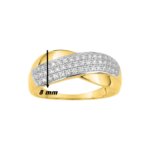 Bague croisée Or jaune et Oxydes ROBBEZ MASSON, largeur