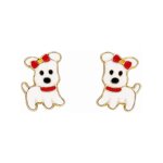 Boucles d'oreilles Enfant Or jaune chien ROBBEZ MASSON