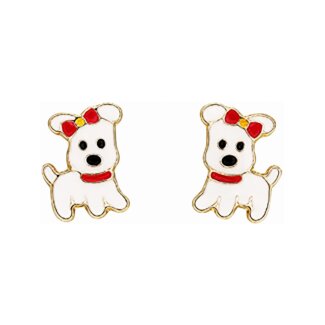 Boucles d'oreilles Enfant Or jaune chien ROBBEZ MASSON