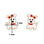 Boucles d'oreilles Enfant Or jaune chien ROBBEZ MASSON, dimensions