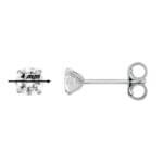 Boucles d'oreilles Femme 4 mm Or blanc et Oxydes ROBBEZ MASSON, diamètre