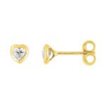 Boucles d'oreilles Cœur Femme Or jaune et Oxydes ROBBEZ MASSON