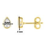 Boucles d'oreilles goutte Femme Or jaune et Oxydes ROBBEZ MASSON, dimensions
