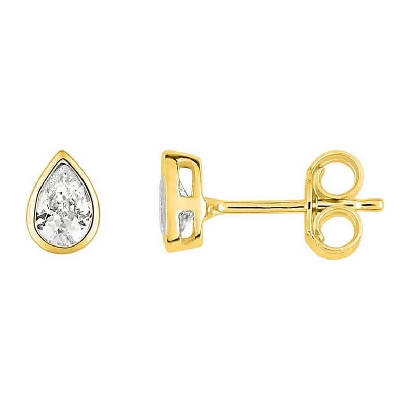Boucles d'oreilles goutte Femme Or jaune et Oxydes ROBBEZ MASSON