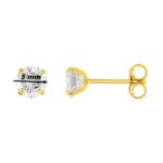 Boucles d'oreilles Femme 5 mm Or jaune et Oxydes ROBBEZ MASSON, diamètre