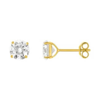 Boucles d'oreilles Femme 6 mm Or jaune et Oxydes ROBBEZ MASSON