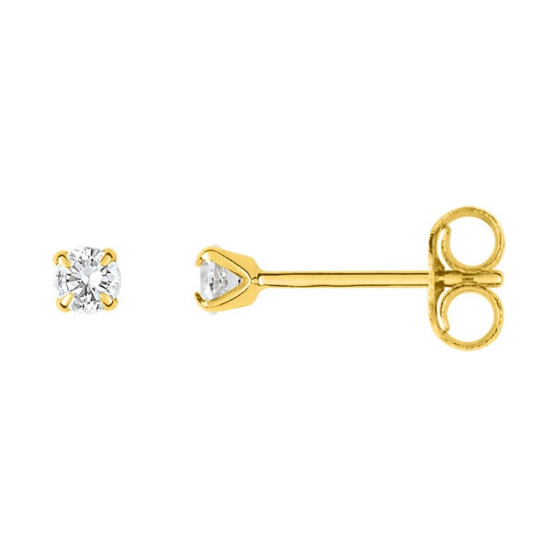 Boucles d'oreilles Femme 2.5 mm Or jaune et Oxydes ROBBEZ MASSON