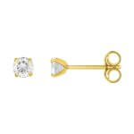 Boucles d'oreilles Femme 3.5 mm Or jaune et Oxydes ROBBEZ MASSON