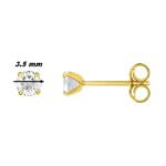 Boucles d'oreilles Femme 3.5 mm Or jaune et Oxydes ROBBEZ MASSON, diamètre