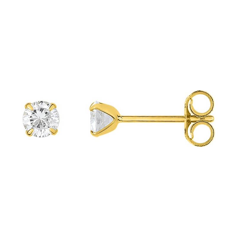Boucles d'oreilles Femme 3.5 mm Or jaune et Oxydes ROBBEZ MASSON