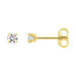 Boucles d'oreilles Femme 3 mm Or jaune et Oxydes ROBBEZ MASSON
