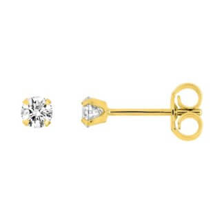 Boucles d'oreilles Femme 3 mm Or jaune et Oxydes ROBBEZ MASSON