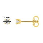 Boucles d'oreilles Femme 3 mm Or jaune et Oxydes ROBBEZ MASSON, diamètre