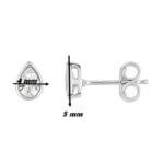 Boucles d'oreilles goutte Femme Or blanc et Oxydes ROBBEZ MASSON, dimensions