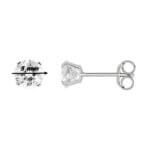 Boucles d'oreilles Femme 5 mm Or blanc et Oxydes ROBBEZ MASSON, diamètre.